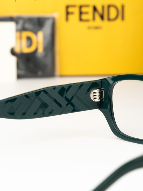 Fendi Women Eyeglasses Rectangular Green Demo FE50123I 096 NEW AUTHENTIC main image 6